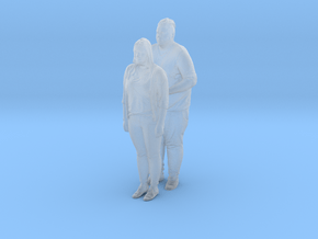Printle C Couple 406 - 1/87 - wob in Clear Ultra Fine Detail Plastic