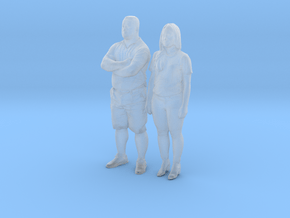 Printle C Couple 407 - 1/87 - wob in Clear Ultra Fine Detail Plastic