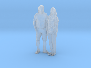 Printle C Couple 409 - 1/87 - wob in Clear Ultra Fine Detail Plastic