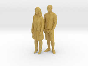 Printle C Couple 408 - 1/87 - wob in Tan Fine Detail Plastic