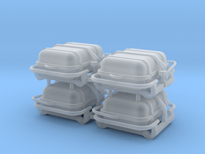 4X Offshore commander Liferaft container 8p - 1:64 in Clear Ultra Fine Detail Plastic