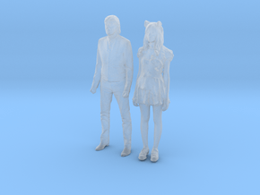 Printle CV Couple 433 - 1/87 - wob in Clear Ultra Fine Detail Plastic