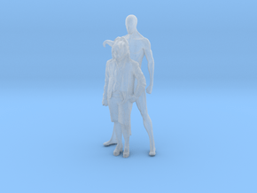Printle NV Couple 435 - 1/87 - wob in Clear Ultra Fine Detail Plastic