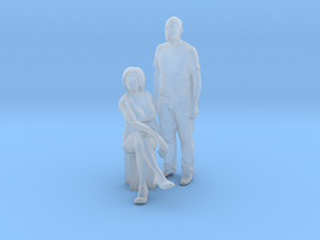 Printle C Couple 454 - 1/87 - wob in Clear Ultra Fine Detail Plastic