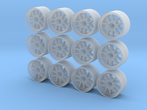 Enkei PF01 Rims for Hot Wheels (9mm) in Clear Ultra Fine Detail Plastic