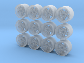 Fifteen52 Penta rims for Hot Wheels (9mm) in Clear Ultra Fine Detail Plastic