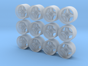 Rotiform GTB rims for Hot Wheels in Clear Ultra Fine Detail Plastic