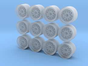 JNC 001 rims for Hot Wheels in Clear Ultra Fine Detail Plastic