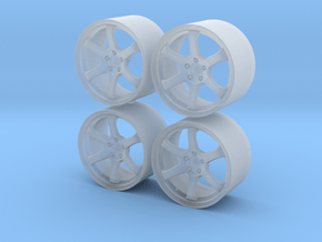 1/24 - 19'' RAYS Volk TE37SL, model wheel (male) in Clear Ultra Fine Detail Plastic