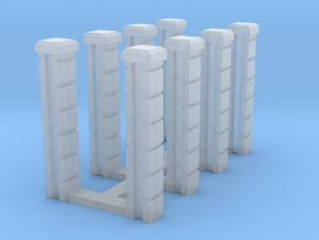 Rod Iron Fence - Splice Columns in Clear Ultra Fine Detail Plastic