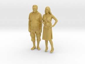 Printle C Couple 138 - 1/87 - wob in Tan Fine Detail Plastic
