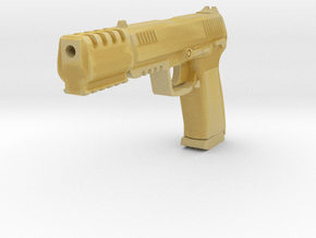 J.W. Pistol 1/6 Scale Miniature Gun Replica in Tan Fine Detail Plastic