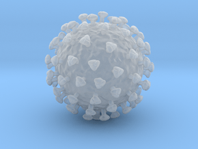 Coronavirus in Clear Ultra Fine Detail Plastic