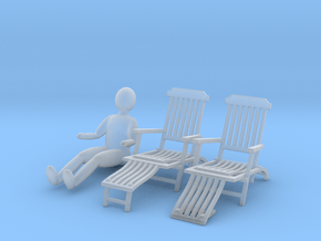 deck chair ergonomic 1to100 up down p02 man in Clear Ultra Fine Detail Plastic