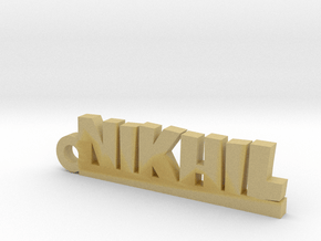 NIKHIL_keychain_Lucky in Tan Fine Detail Plastic