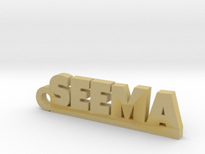 SEEMA_keychain_Lucky in Tan Fine Detail Plastic