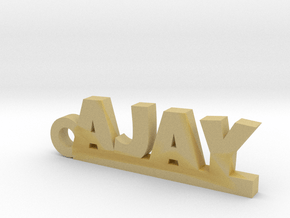 AJAY_keychain_Lucky in Tan Fine Detail Plastic