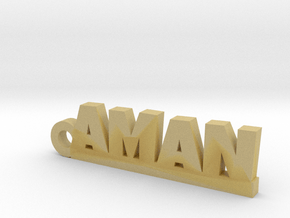 AMAN_keychain_Lucky in Tan Fine Detail Plastic