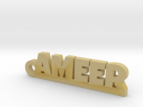 AMEER_keychain_Lucky in Tan Fine Detail Plastic
