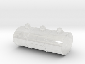 S Scale Three Cell Fuel Tank in Clear Ultra Fine Detail Plastic