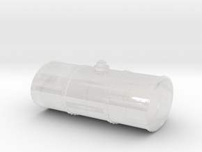 HO Scale Single Cell Fuel Tank (End Drain) in Clear Ultra Fine Detail Plastic