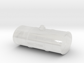 S Scale Single Cell Fuel Tank (Bottom Drain) in Clear Ultra Fine Detail Plastic