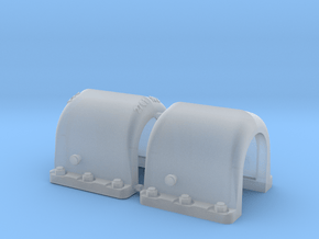 1/16 Tiger 1 Exhaust armoured guards in Clear Ultra Fine Detail Plastic