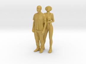 Printle CN Couple 527 - 1/87 - wob in Tan Fine Detail Plastic