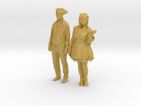 Printle V Couple 544 - 1/87 - wob in Tan Fine Detail Plastic