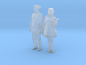 Printle V Couple 544 - 1/87 - wob in Clear Ultra Fine Detail Plastic
