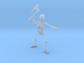 Skeleton with Axe 1 in Clear Ultra Fine Detail Plastic