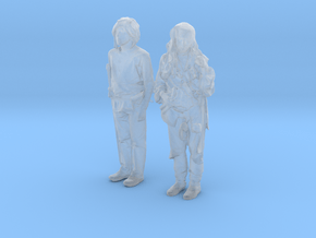 Printle V Couple 558 - 1/87 - wob in Clear Ultra Fine Detail Plastic