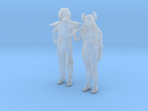 Printle V Couple 569 - 1/87 - wob in Clear Ultra Fine Detail Plastic