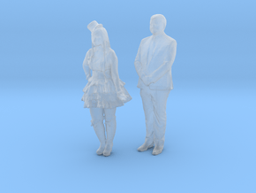 Printle CV Couple 586 - 1/87 - wob in Clear Ultra Fine Detail Plastic