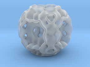 Sphere Cube Pendant in Tan Fine Detail Plastic