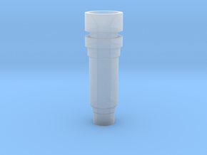 Modular nozzle +0mm D-shape in Clear Ultra Fine Detail Plastic