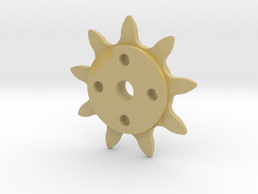 Bicycle Chain Drive Sprocket in Tan Fine Detail Plastic