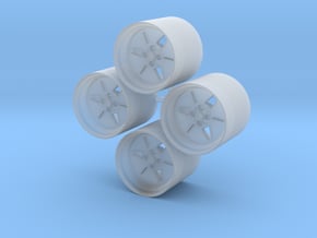 13'' Advan YH wheels in 1/24 scale in Clear Ultra Fine Detail Plastic