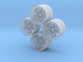 15'' ATS Classic wheels in 1/24 scale in Clear Ultra Fine Detail Plastic