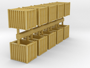 10ft Container in 1/350 (10pcs.) in Tan Fine Detail Plastic