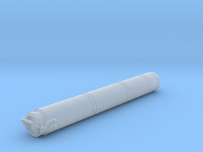 1:6 88mm shell container in Clear Ultra Fine Detail Plastic