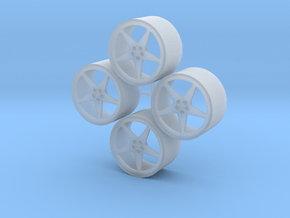 20'' Forgiato FOH 5 wheels in 1/24 scale in Clear Ultra Fine Detail Plastic