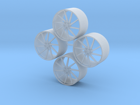 20'' Vossen CVT wheels in 1/24 scale in Clear Ultra Fine Detail Plastic