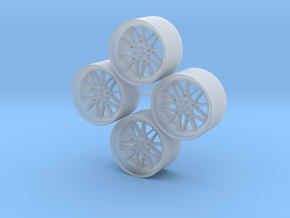 20'' Forgiato Maglia wheels in 1/24 scale in Clear Ultra Fine Detail Plastic