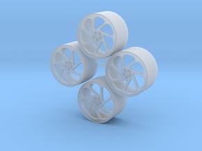 20'' Vossen LC-108T wheels in 1/24 scale in Clear Ultra Fine Detail Plastic