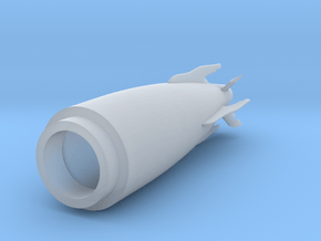 Mk48 Mod 7 Torpedo Aft Body in Clear Ultra Fine Detail Plastic