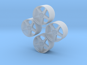 18'' Rotiform ROC wheels in 1/24 scale in Clear Ultra Fine Detail Plastic