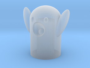 Ничоси (surprised ghost) pencil topper in Clear Ultra Fine Detail Plastic