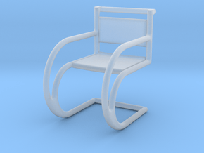 1:48 Bauhaus Tubular Steel Arm Chair in Clear Ultra Fine Detail Plastic