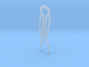 Model II Double Curve Hairpin in Clear Ultra Fine Detail Plastic